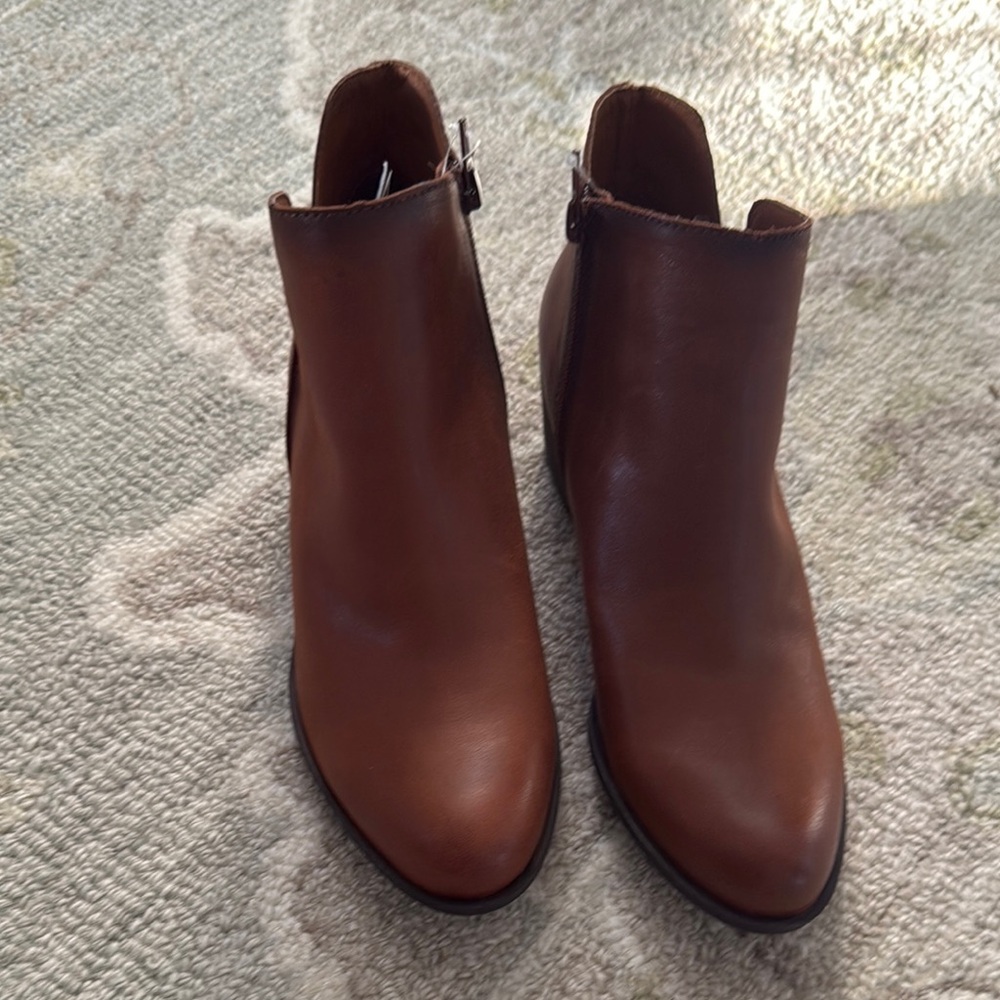 Lucky Brand Brown Leather Ankle Boots